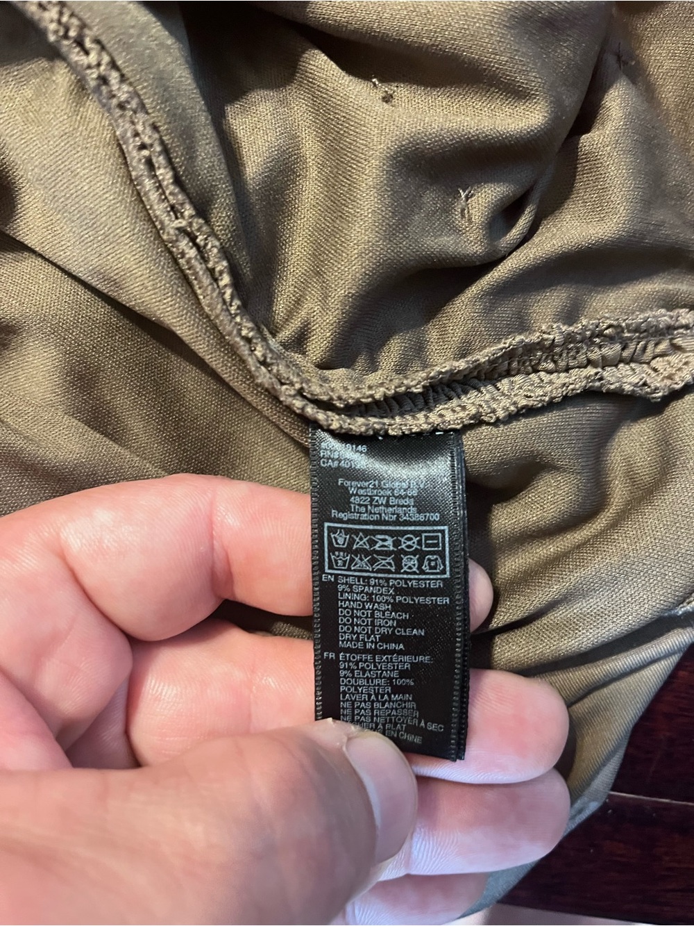 Forever 21 One-Shoulder Ruched Mini Dress in light brown - Picture 5 of 5
